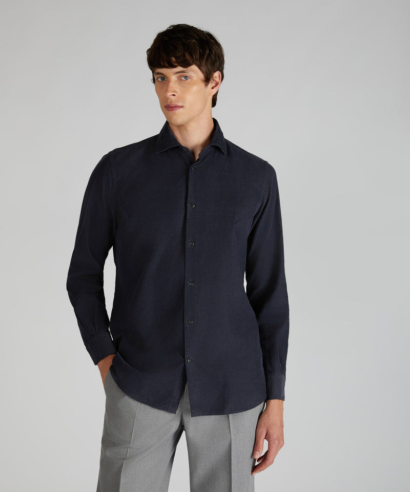 Slowear Camicia slim fit in velluto Vendita Economica