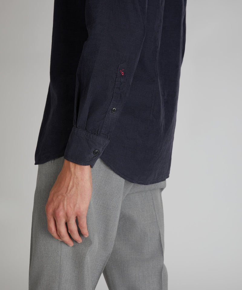 Slowear Camicia slim fit in velluto Vendita Economica
