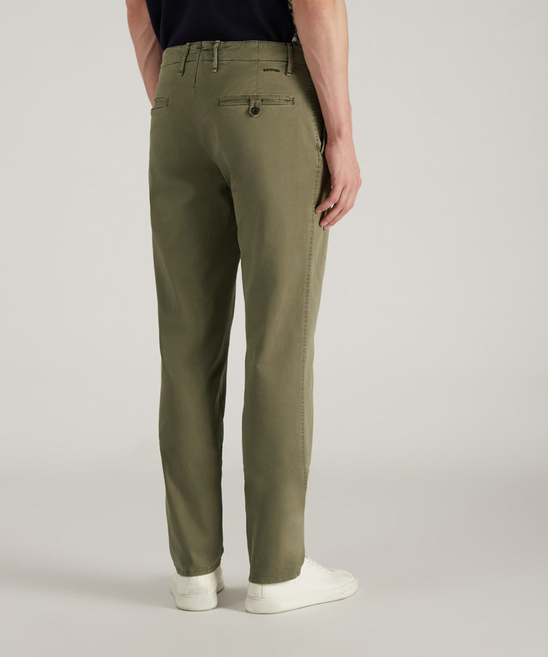 Slowear Pantalone slim fit in gabardina stretch certificata Outlet