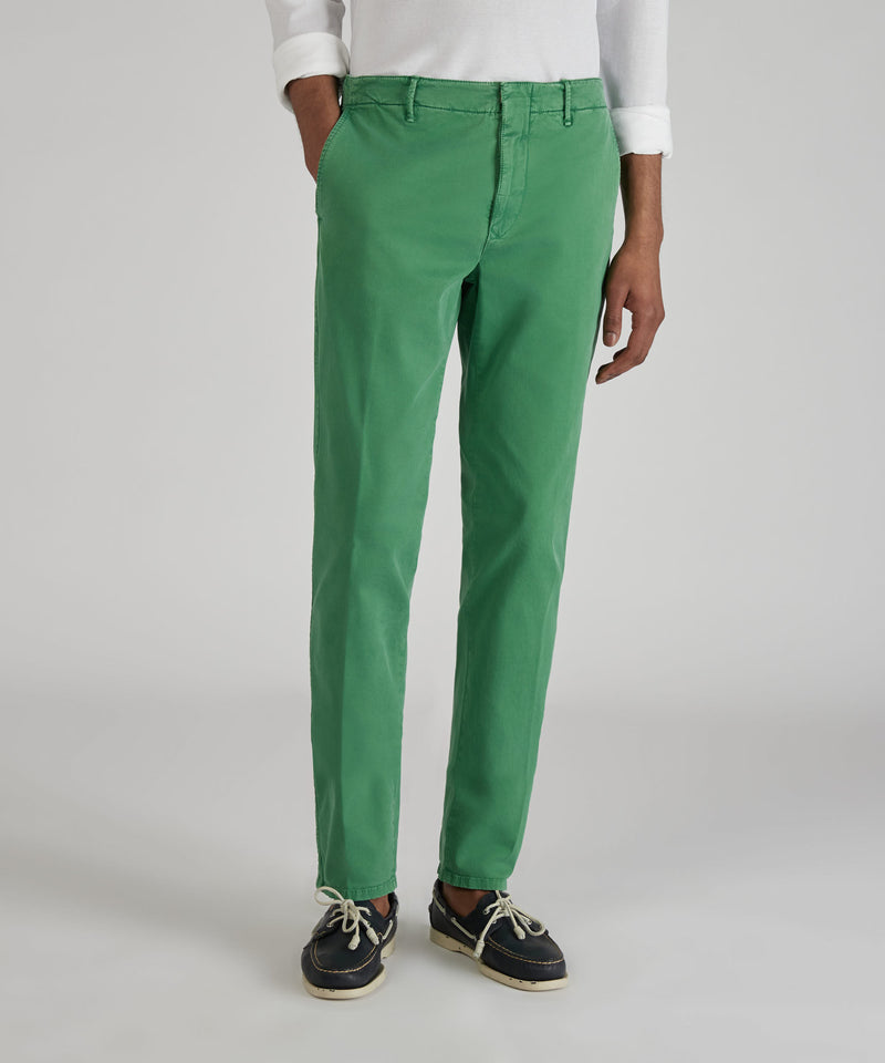 Slowear Pantalone slim fit in gabardina stretch certificata In Vendita