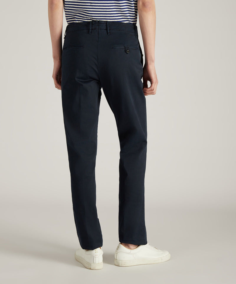 Slowear Pantalone slim fit in gabardina stretch certificata Vendita Calda