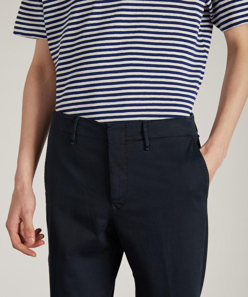 Slowear Pantalone slim fit in gabardina stretch certificata Vendita Calda