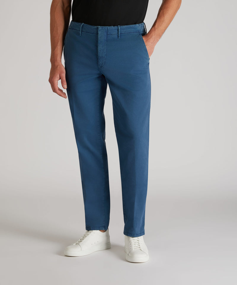 Slowear Pantalone slim fit in gabardina stretch certificata Negozi Online
