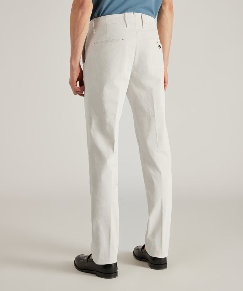 Slowear Pantalone slim fit in gabardina stretch certificata Saldi Di Fabbrica