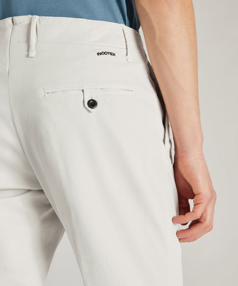 Slowear Pantalone slim fit in gabardina stretch certificata Saldi Di Fabbrica