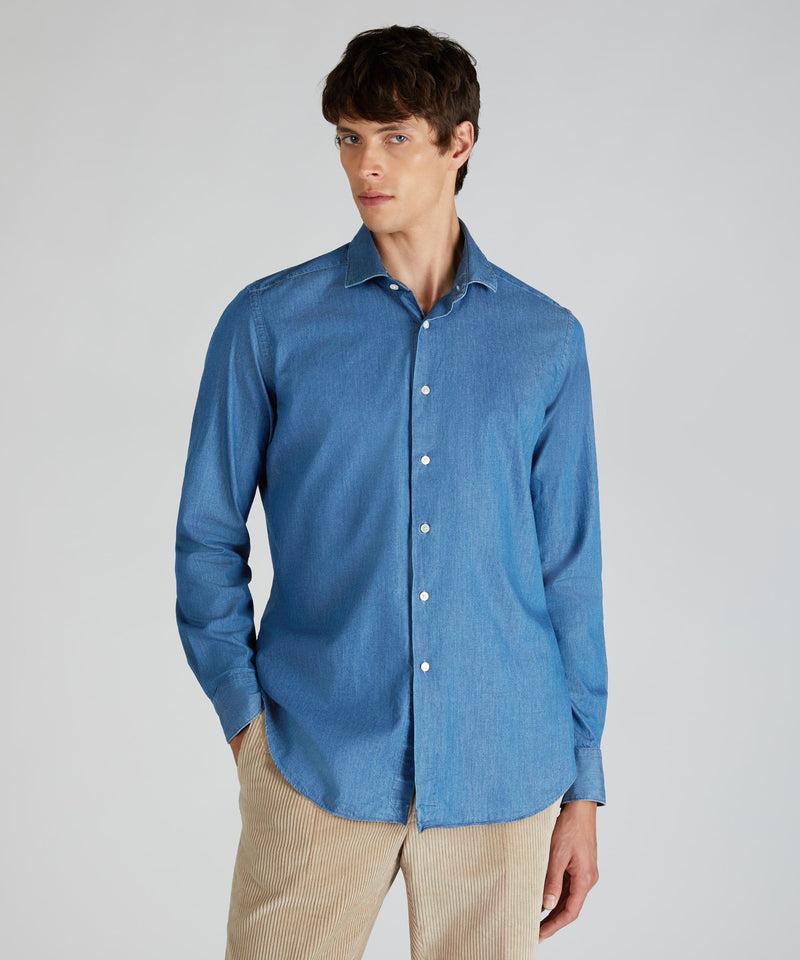 Slowear Camicia regular fit in denim Moda