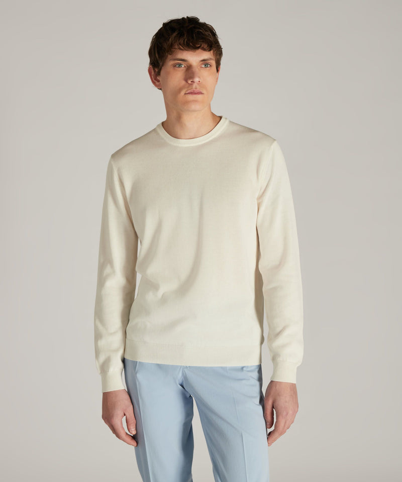 Slowear Girocollo slim fit in cotone crêpe certificato Vendita