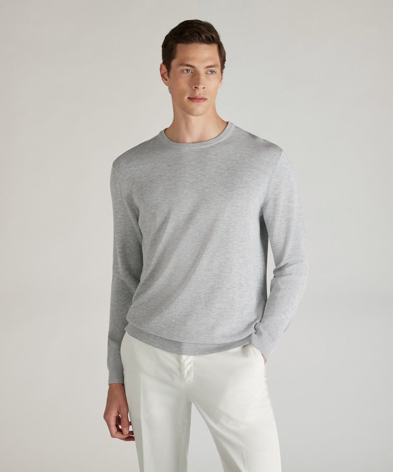 Slowear Girocollo slim fit in cotone crêpe certificato Promozione