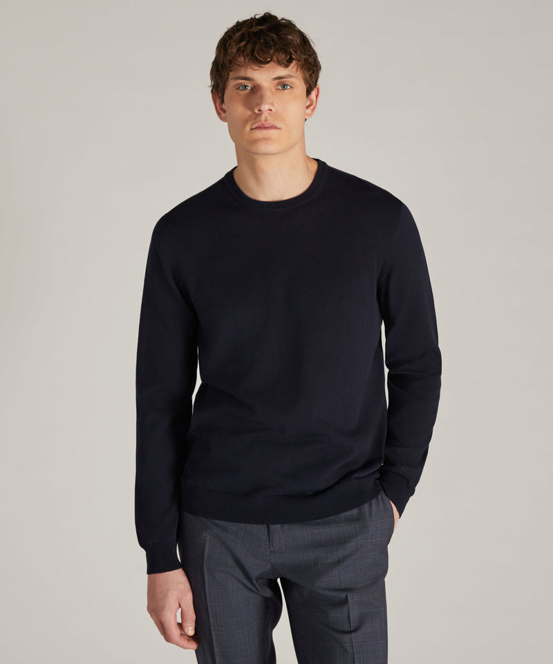 Slowear Girocollo slim fit in cotone crêpe certificato In Vendita