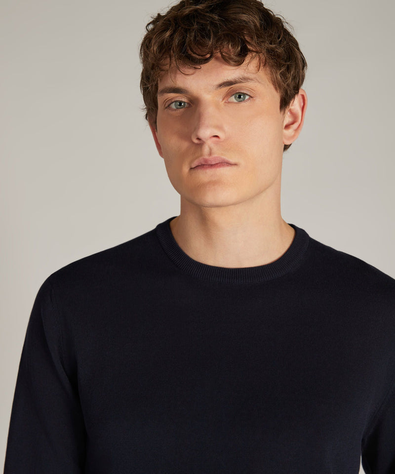 Slowear Girocollo slim fit in cotone crêpe certificato In Vendita
