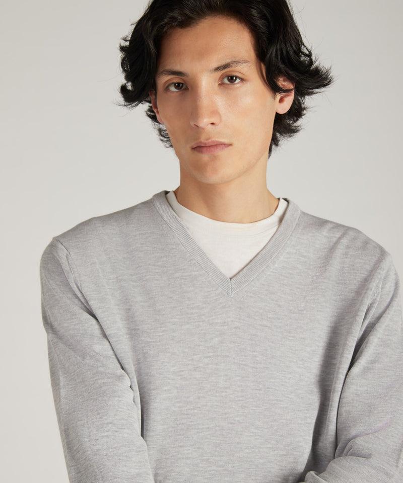 Slowear Maglia con scollo a V in cotone crêpe certificato Pezzi Unici