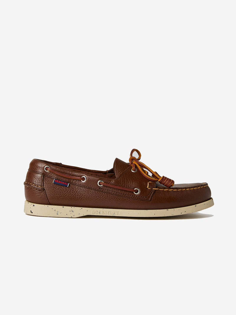 Slowear Scarpa da barca in pelle martellata Negozio