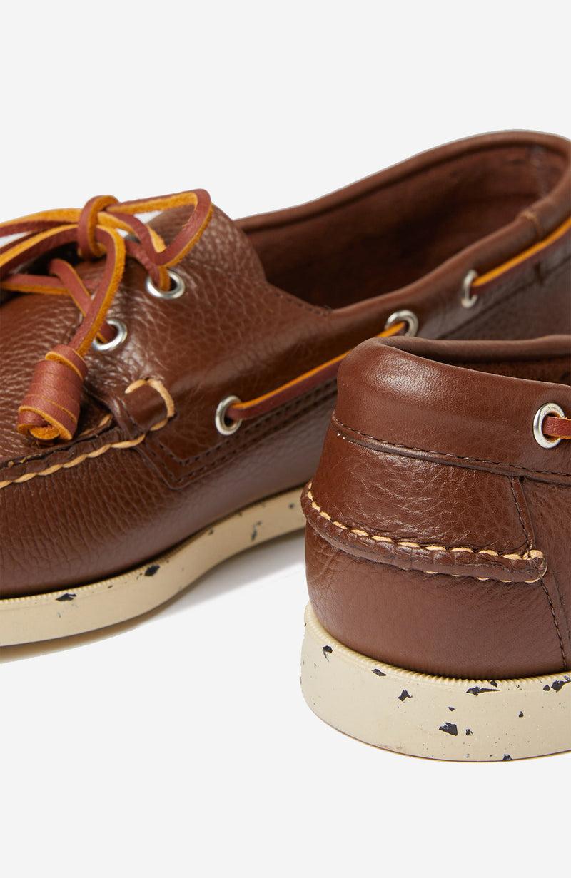 Slowear Scarpa da barca in pelle martellata Negozio