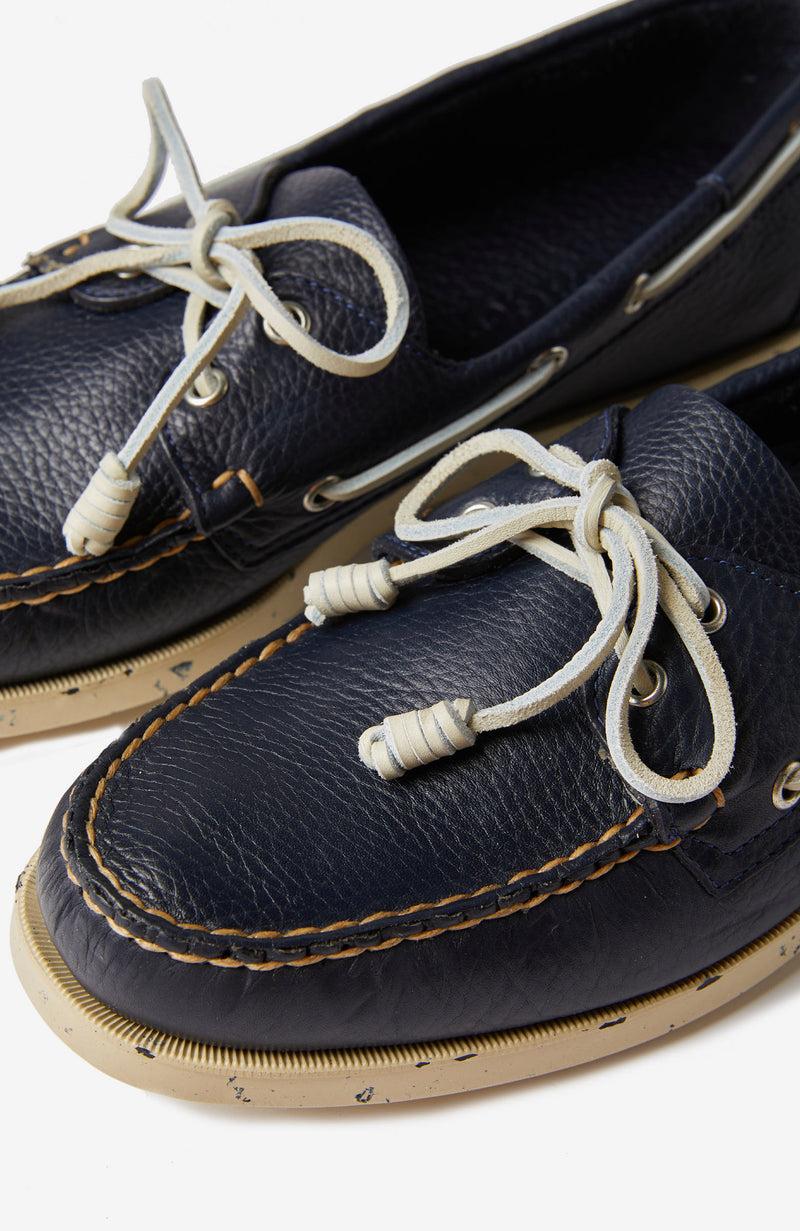 Slowear Scarpa da barca in pelle martellata Affare Del Giorno