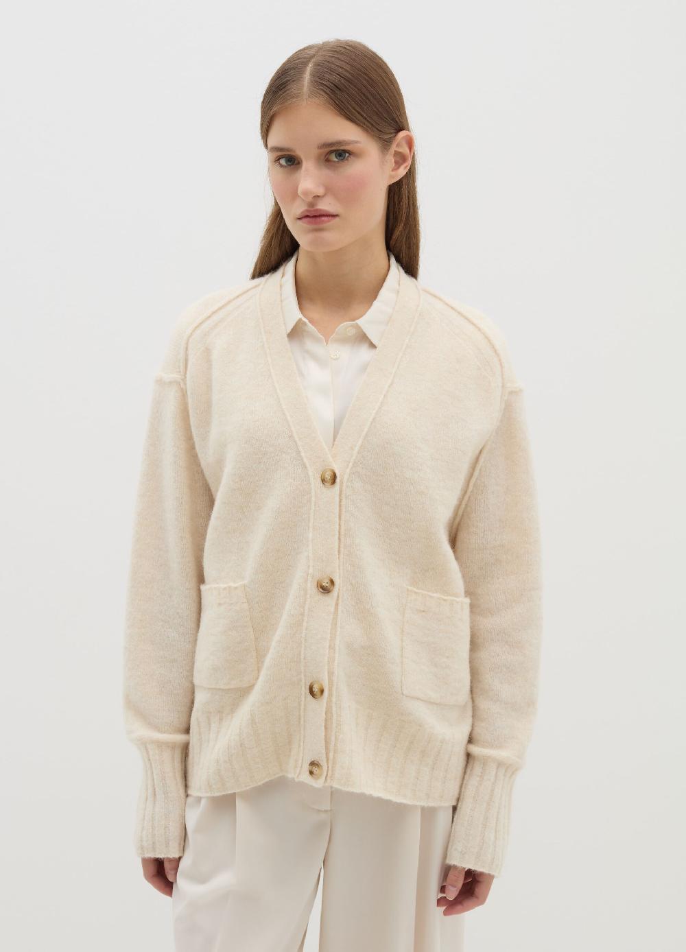 Stefanel Cardigan in misto lana e alpaca con scollo a V Offerta Giorno del Papà