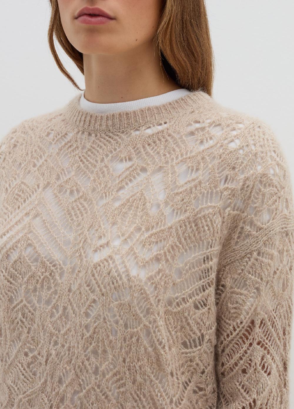 Stefanel Pullover traforato con lurex Italy