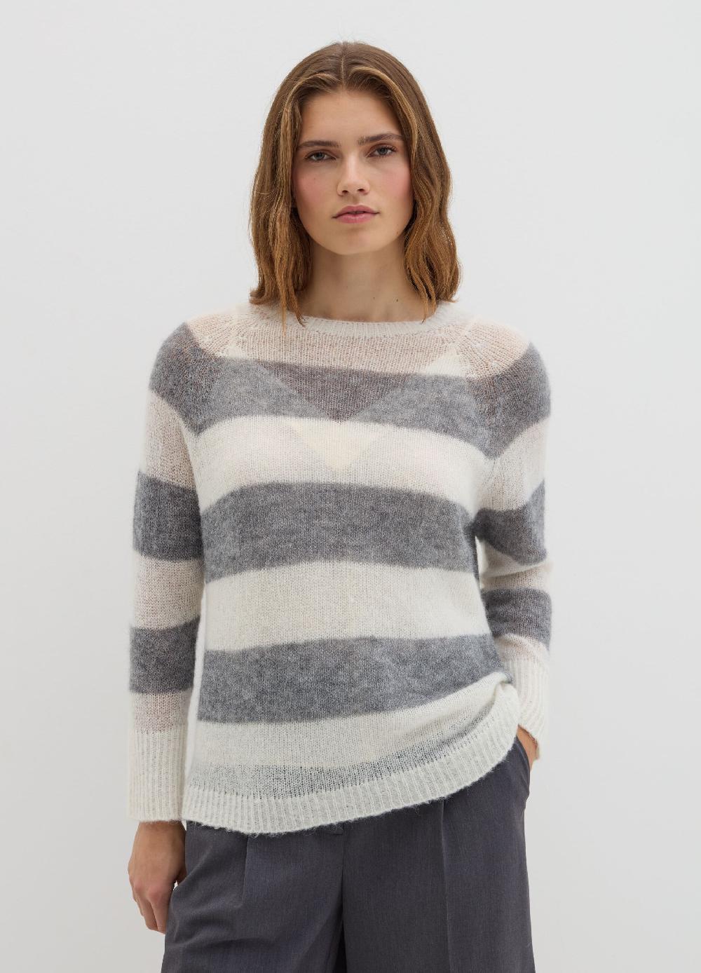 Stefanel Maglia in alpaca leggero a righe Convenienza