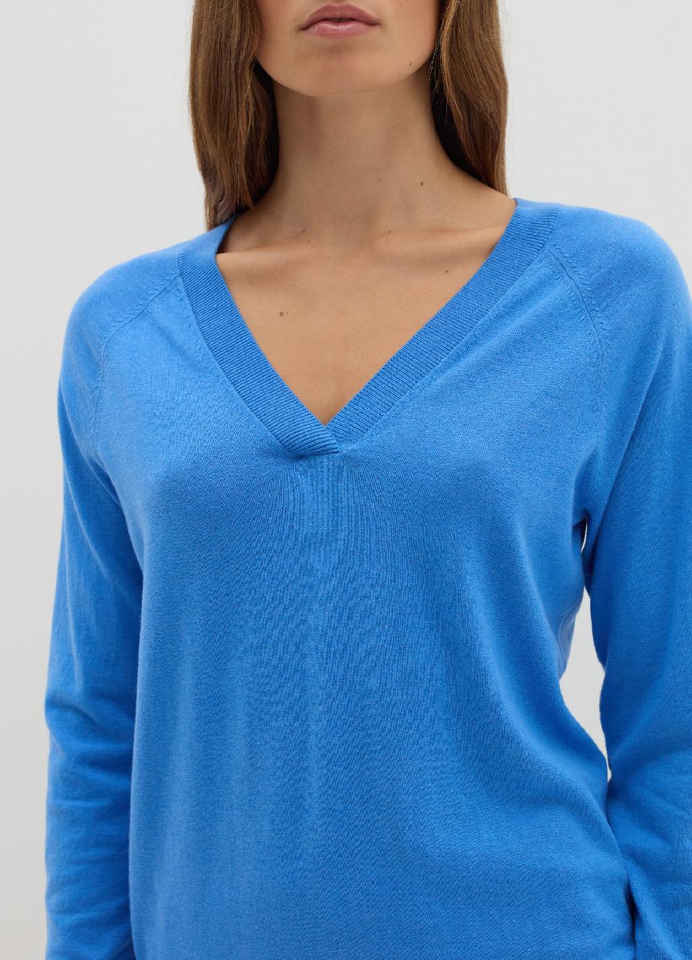 Stefanel Pullover in lana cotone e cashmere scollo a V Negozi Online