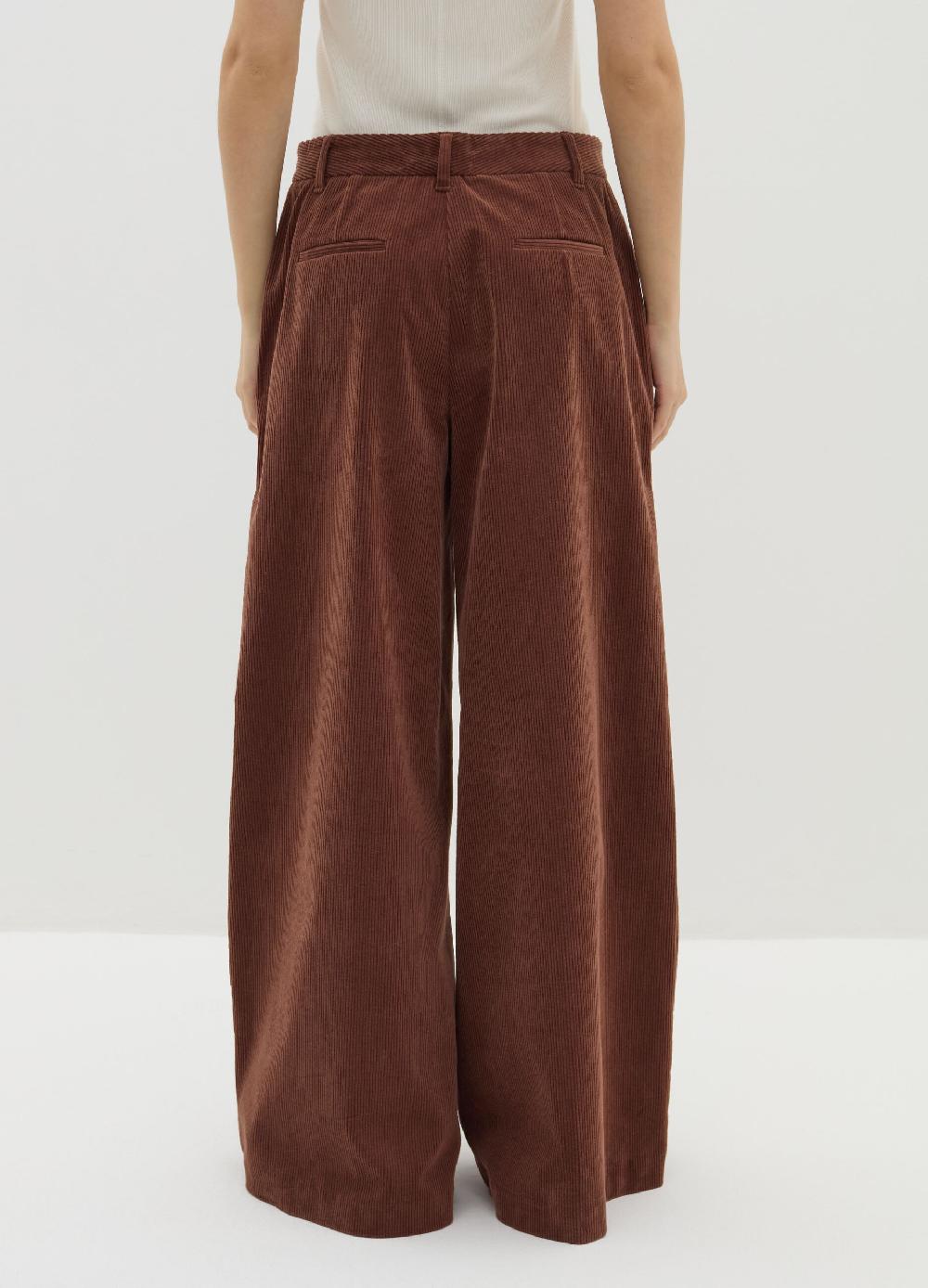 Stefanel Pantalone a gamba larga in corduroy In Linea