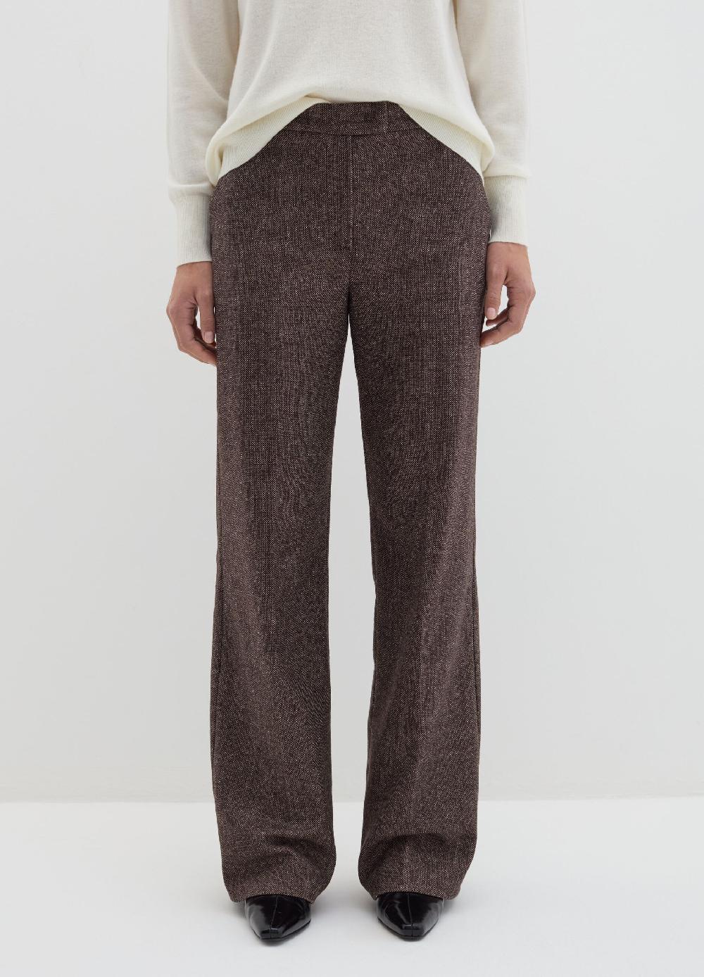 Stefanel Pantalone palazzo in tweed Consegna Veloce
