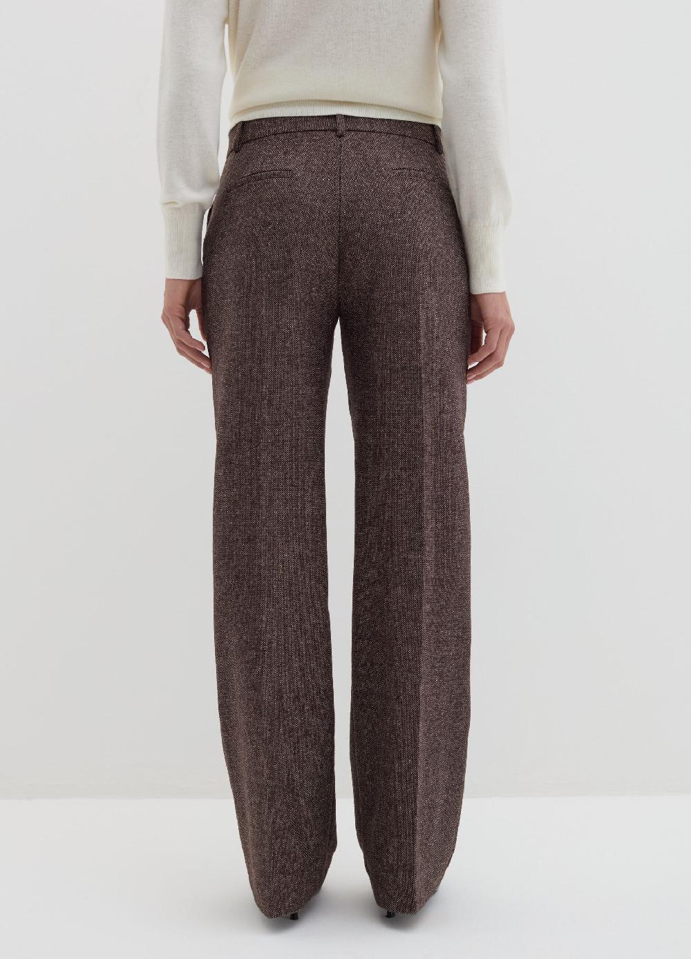Stefanel Pantalone palazzo in tweed Consegna Veloce
