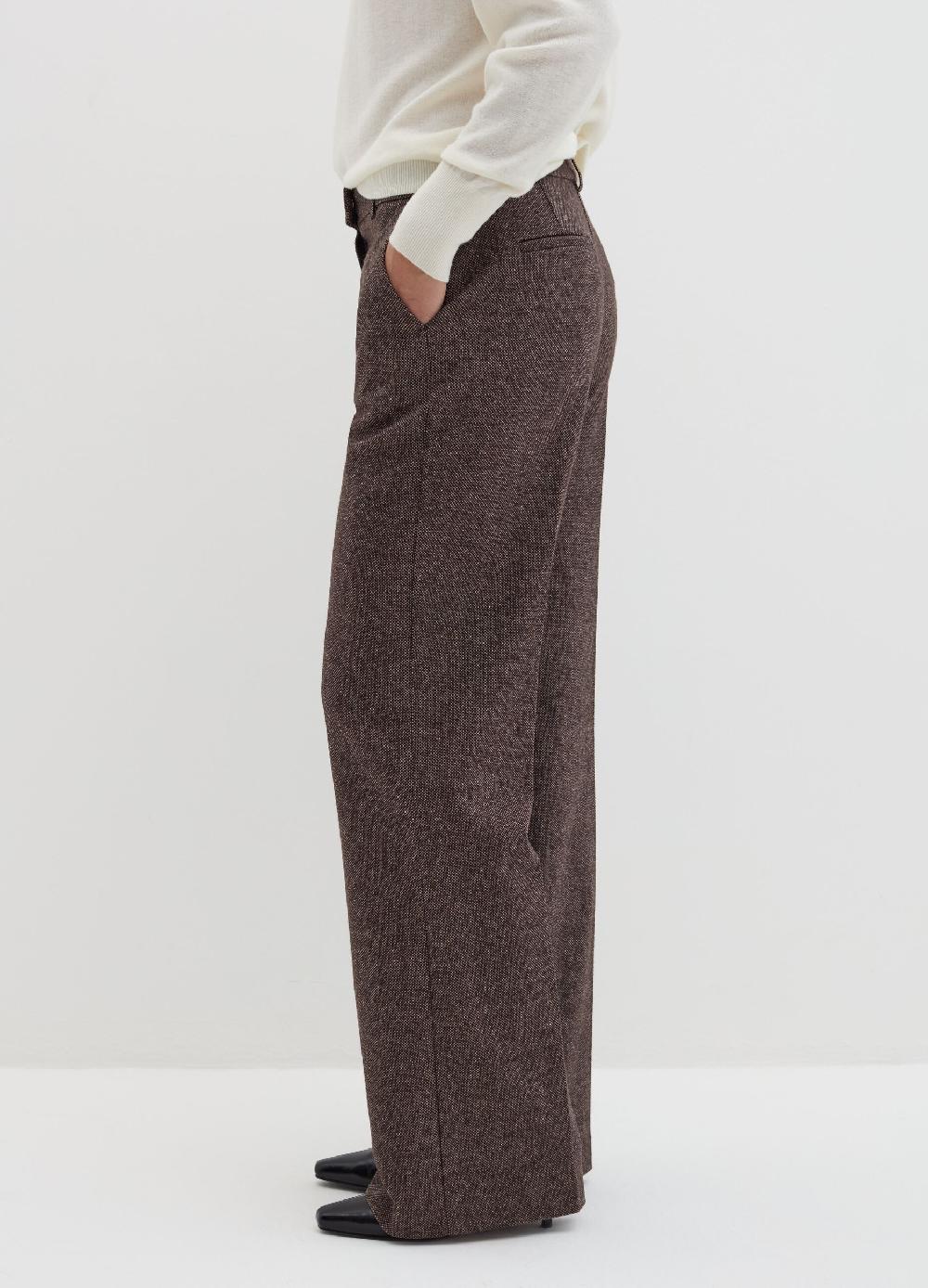 Stefanel Pantalone palazzo in tweed Consegna Veloce