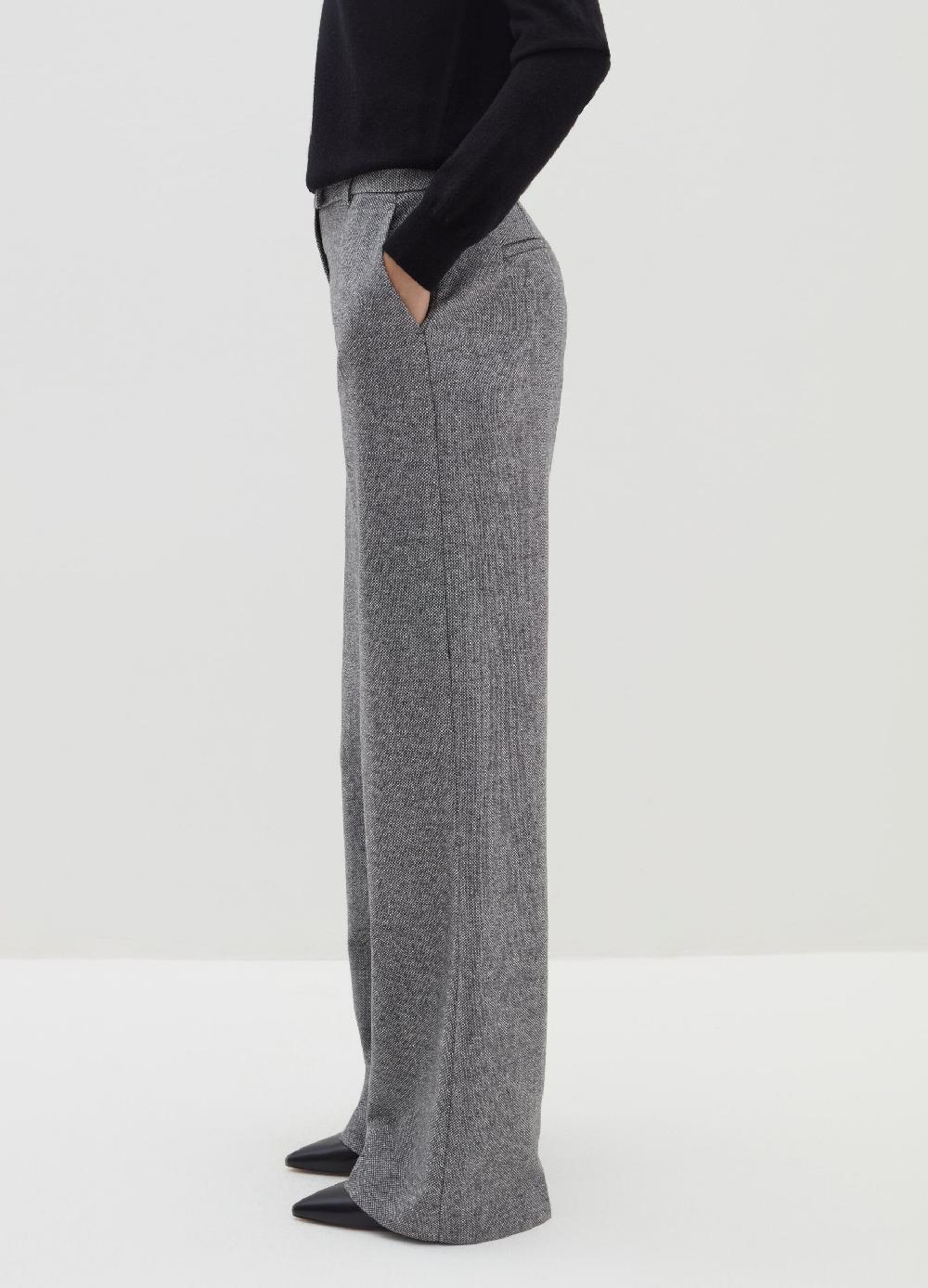 Stefanel Pantalone palazzo in tweed In Vendita