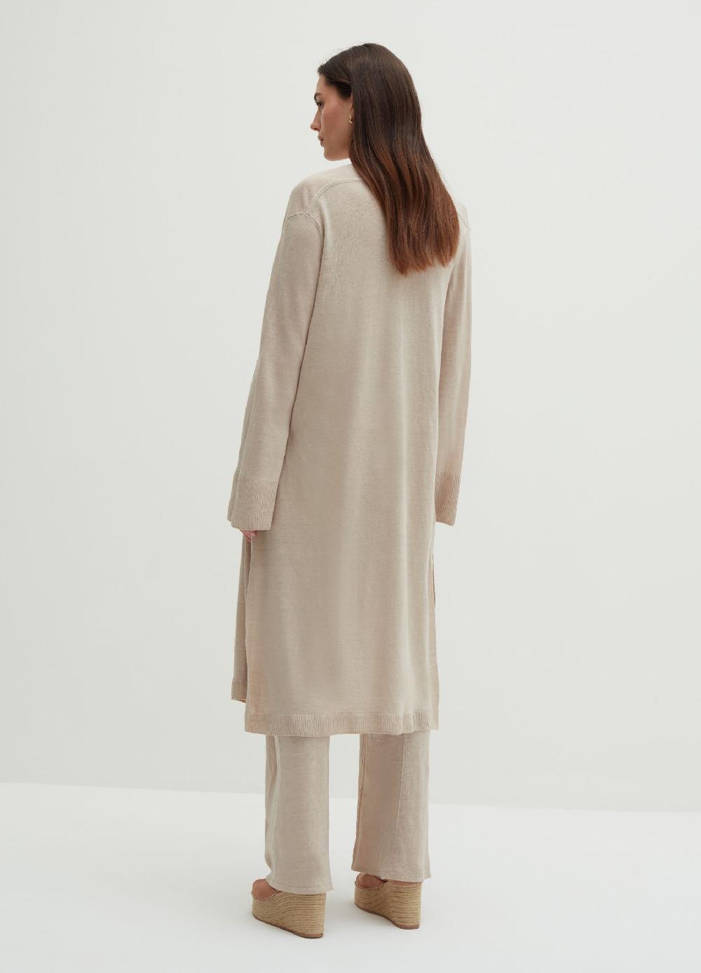 Stefanel Cardigan lungo in lino Novità