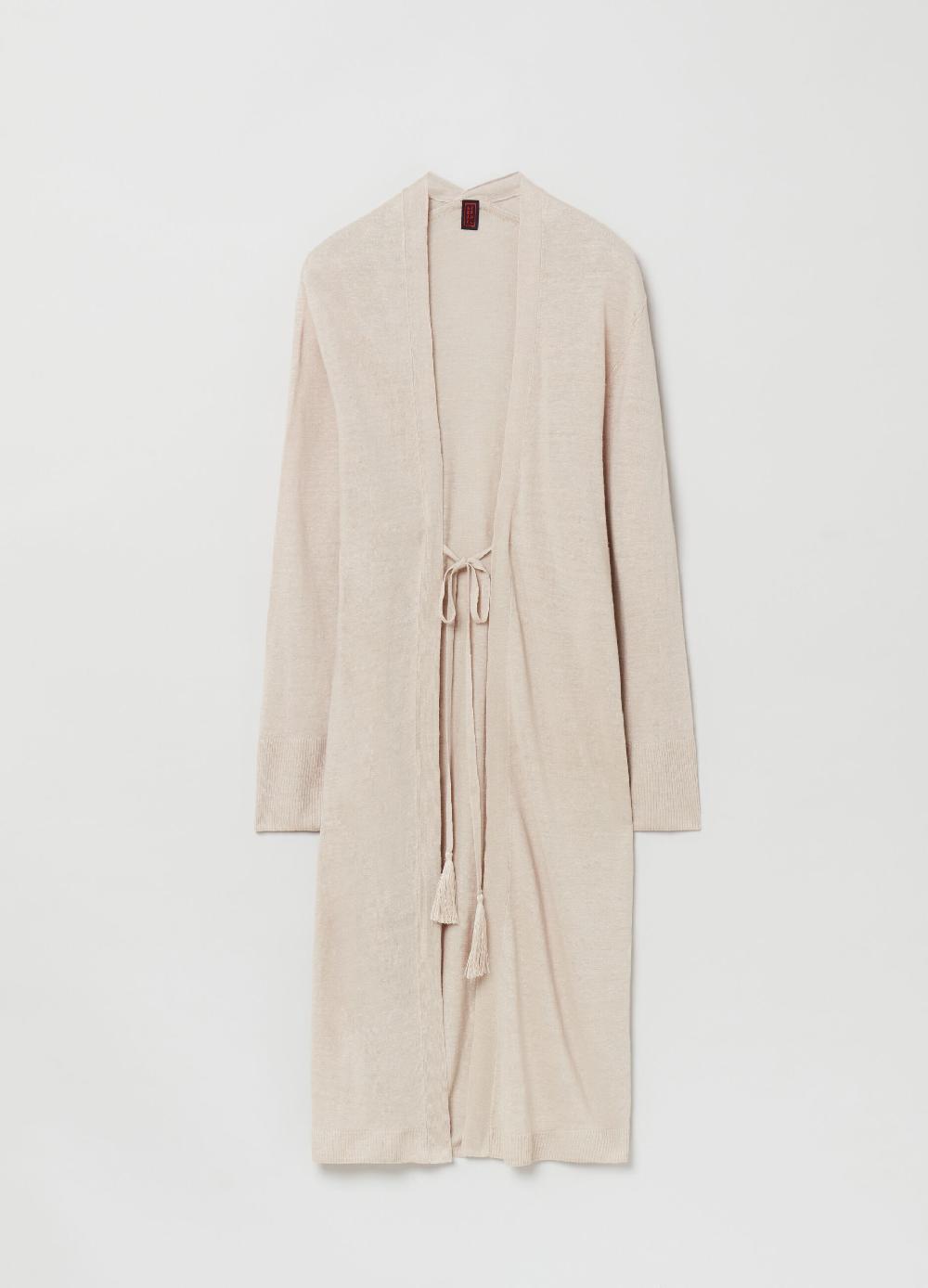 Stefanel Cardigan lungo in lino Novità