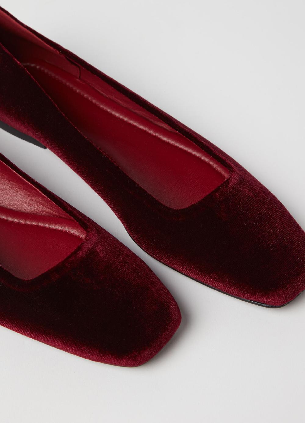 Stefanel Ballerina in velluto con cinturino in strass Saldi