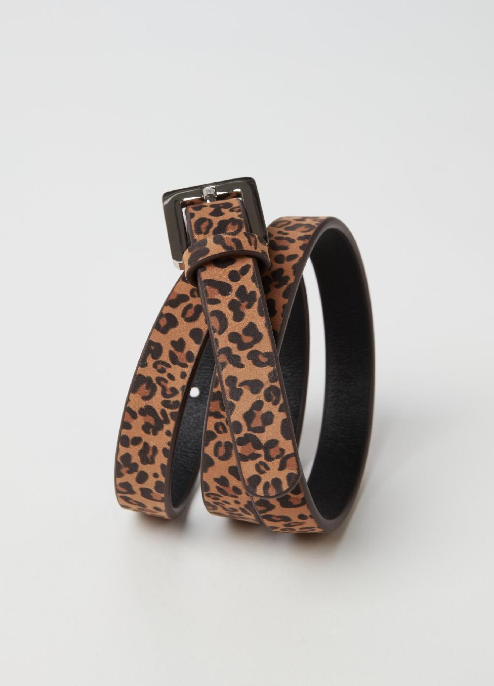 Stefanel Cintura in pelle animalier Moda