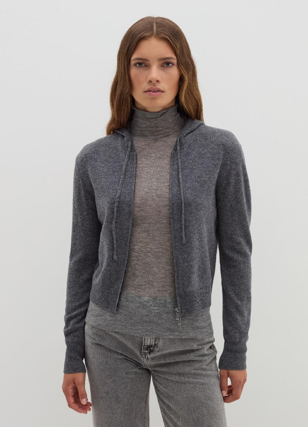 Stefanel Cardigan in lana e cashmere con cappuccio Promozione Limitata