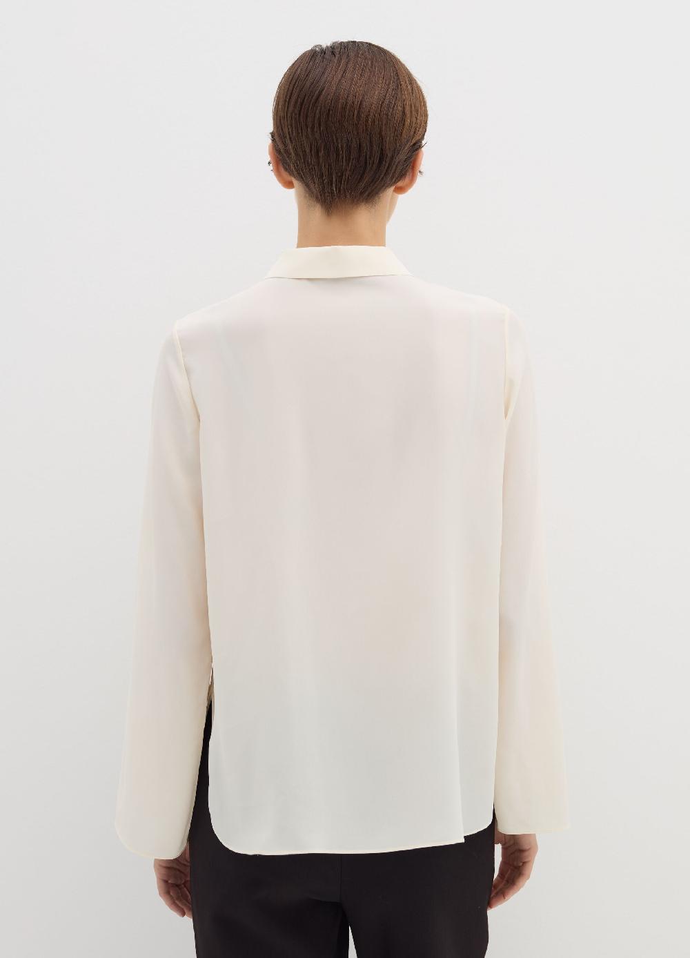 Stefanel Blusa in crêpe de chine con scollo a polo Offerta