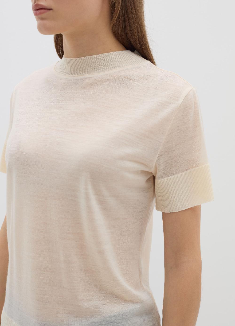 Stefanel T-shirt in lana e Lyocell Sconto