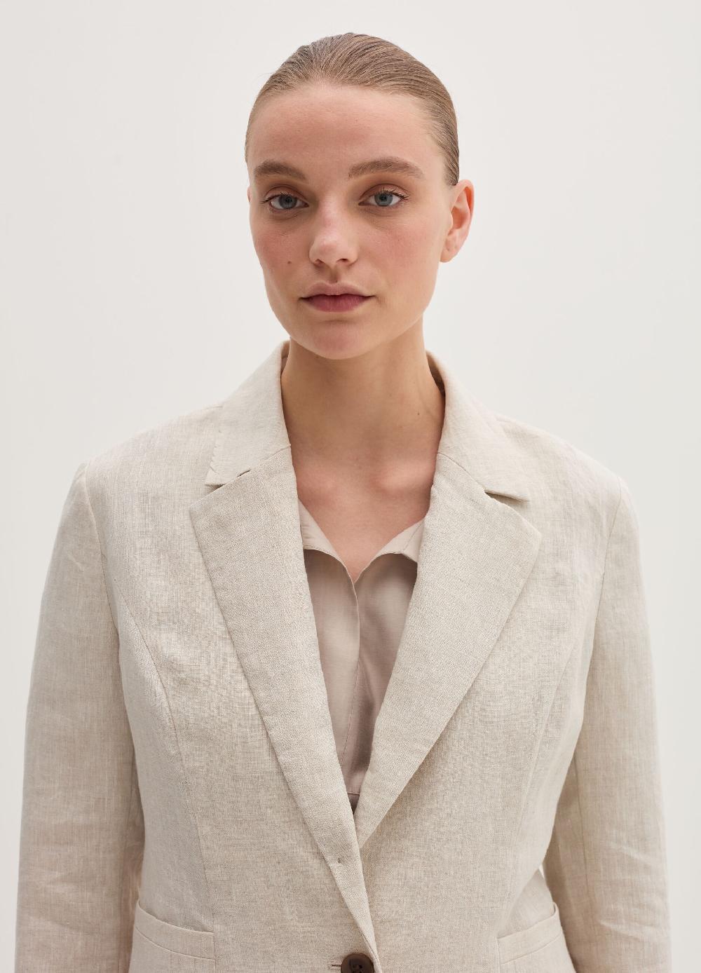 Stefanel Blazer regular fit monopetto in lino Offerta