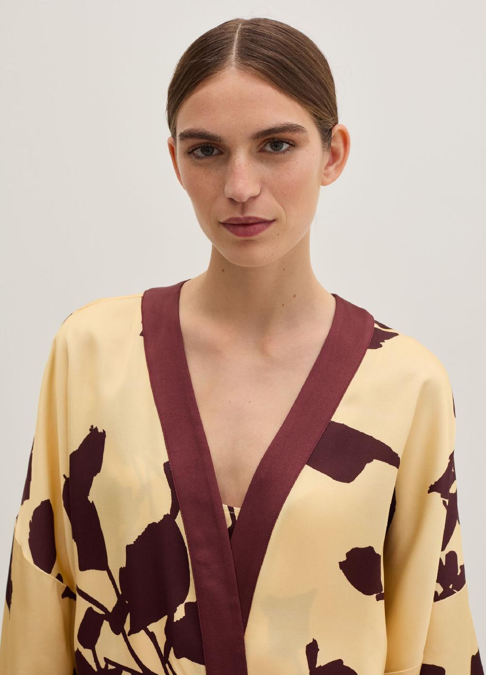 Stefanel Kimono aperto in viscosa con fantasia Offerte giornaliere