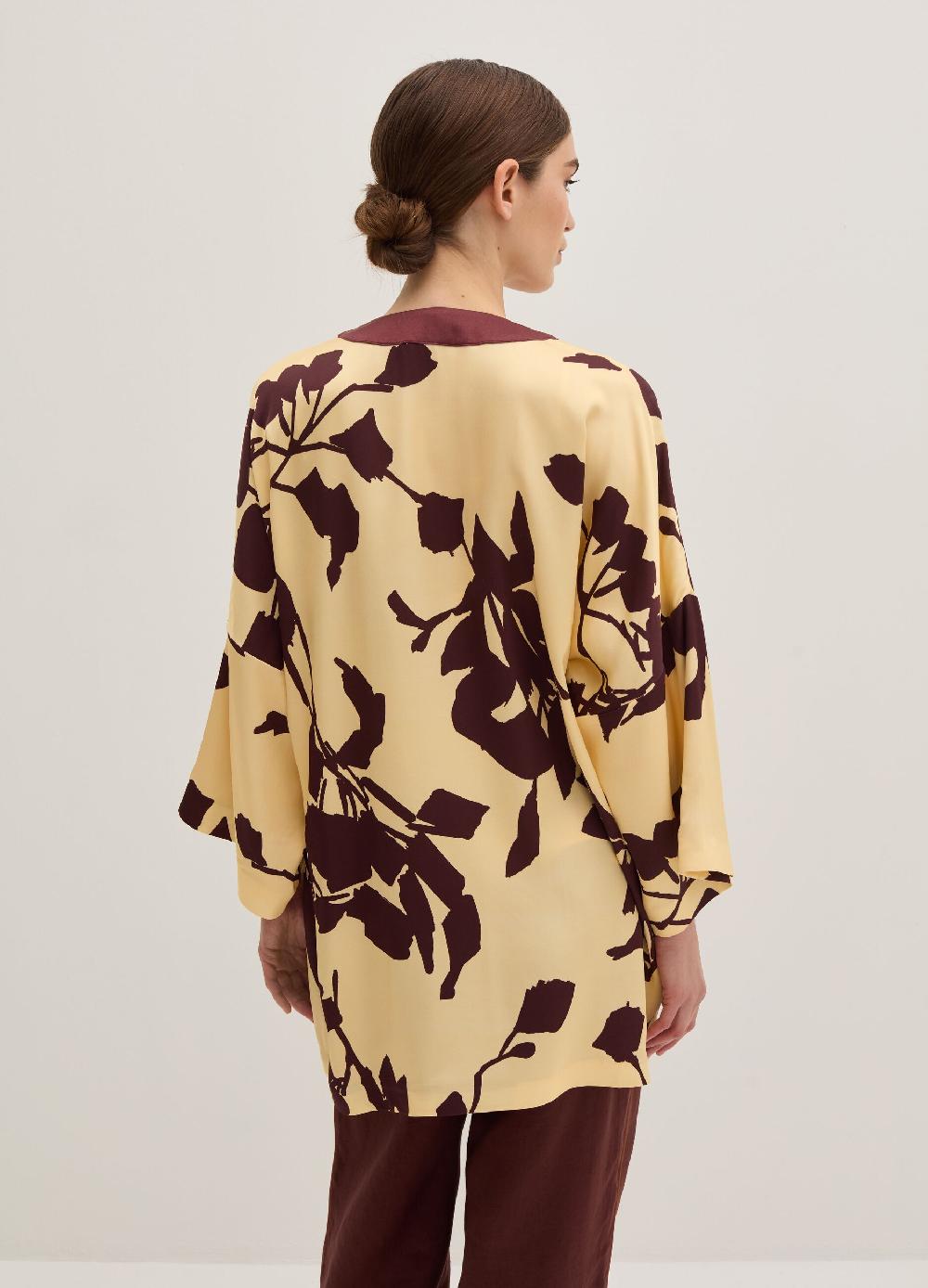 Stefanel Kimono aperto in viscosa con fantasia Offerte giornaliere