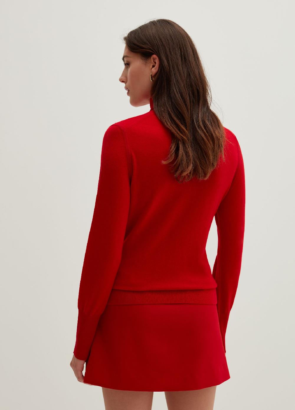 Stefanel Pullover in lana e seta a collo alto In vendita