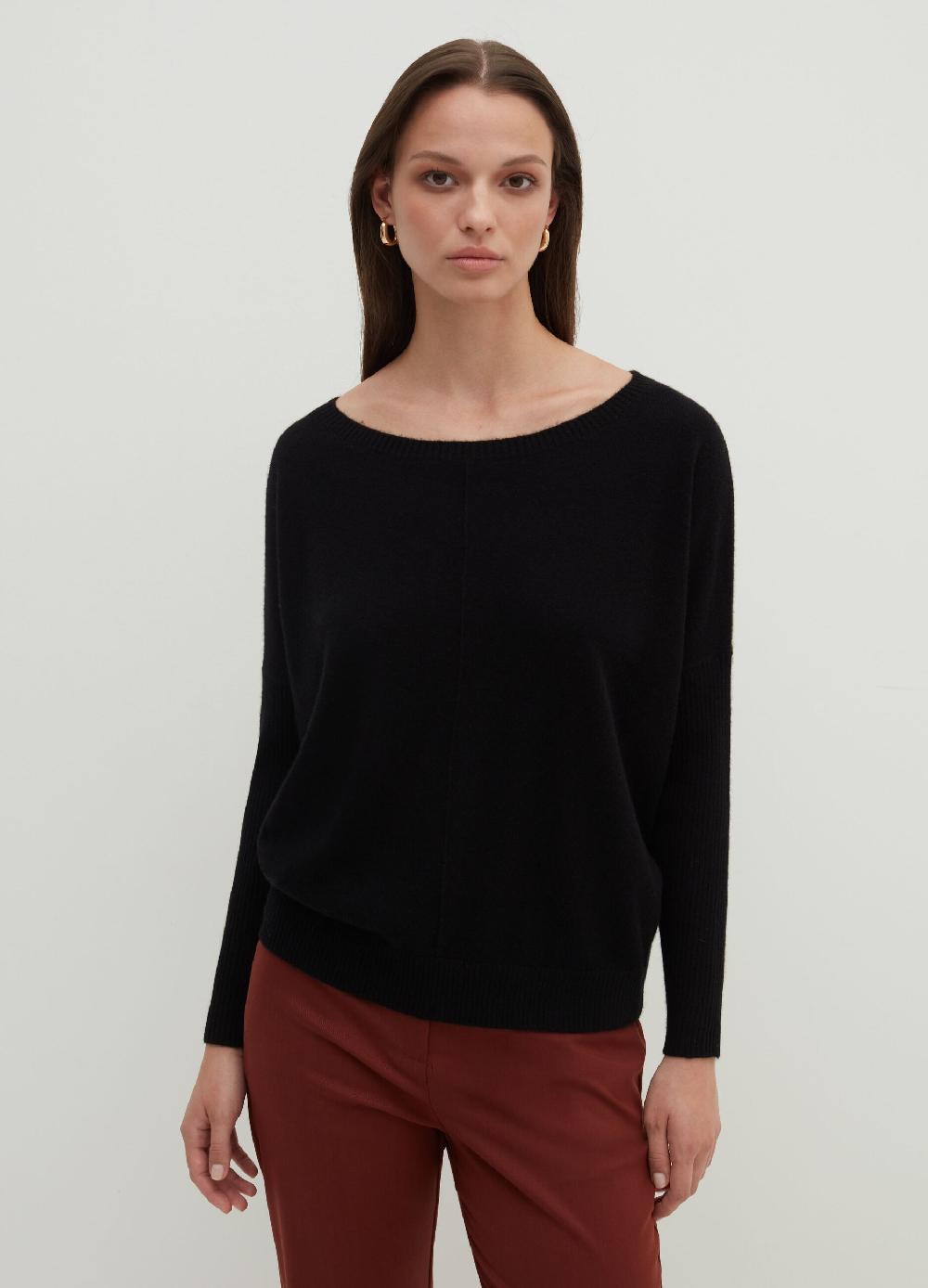 Stefanel Pullover in cashmere scollo a barca Italy