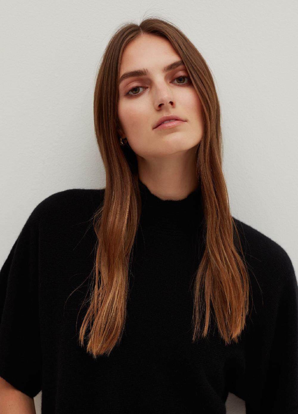 Stefanel Maglia in cashmere mock neck In Linea
