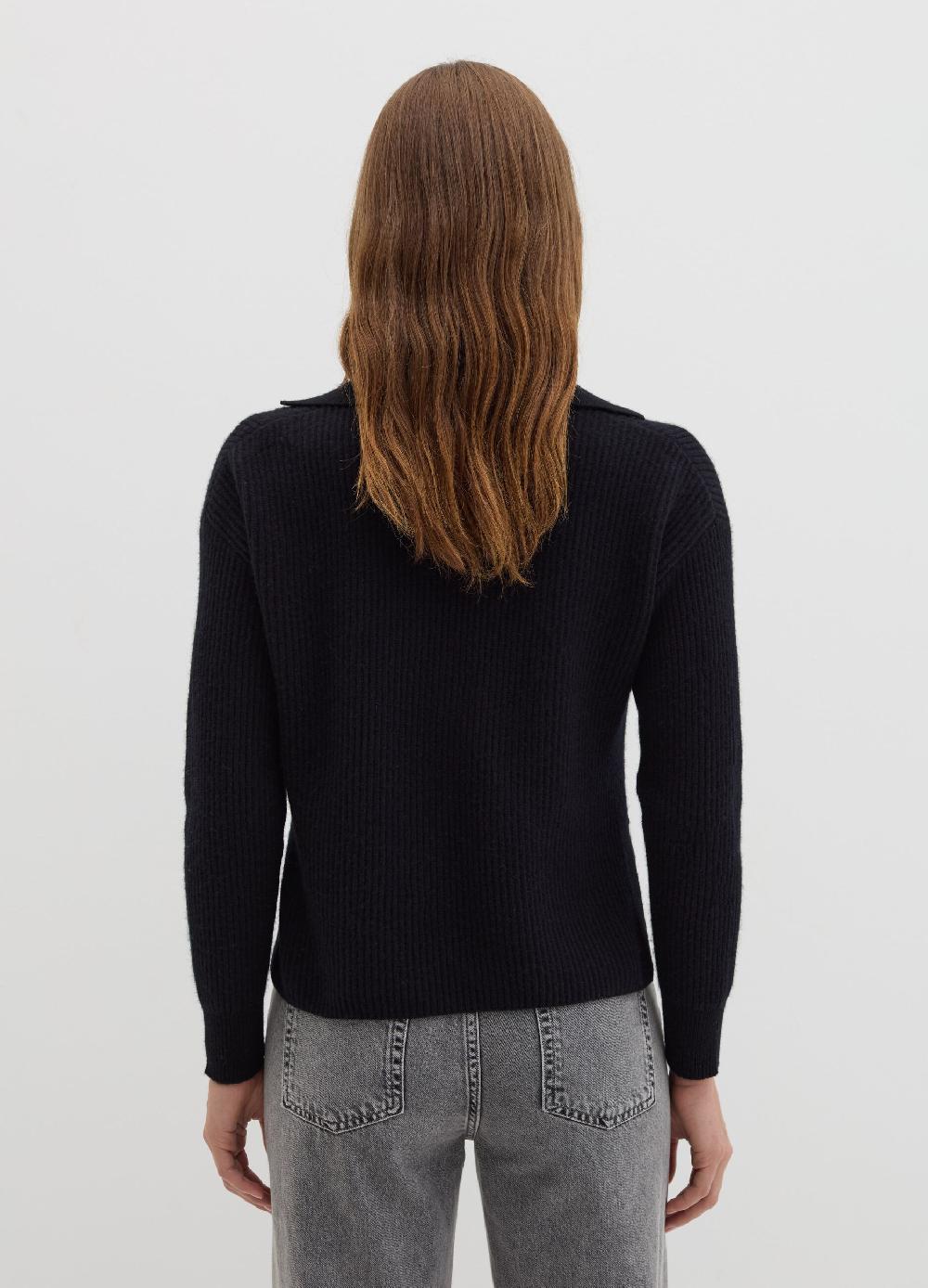 Stefanel Maglia in lana cardata con scollo a polo Qualità Garantita