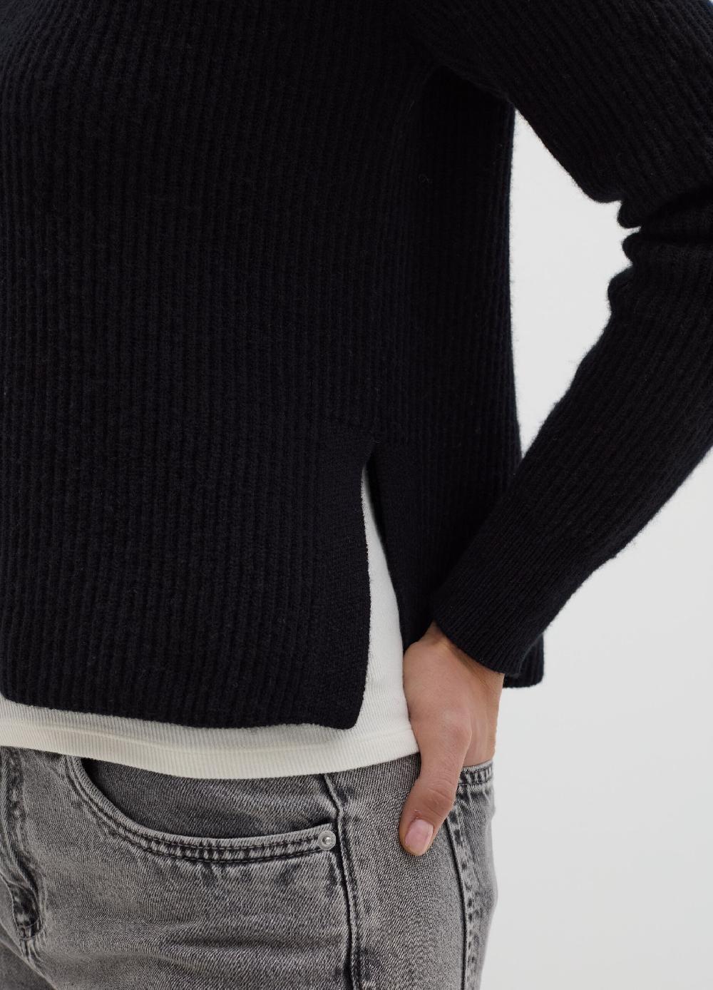 Stefanel Maglia in lana cardata con scollo a polo Qualità Garantita