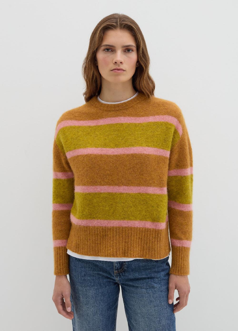 Stefanel Pullover in misto alpaca a righe Negozi Online