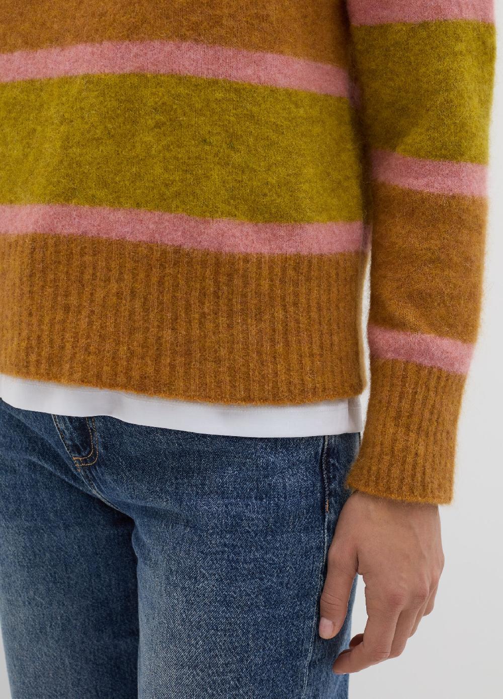 Stefanel Pullover in misto alpaca a righe Negozi Online