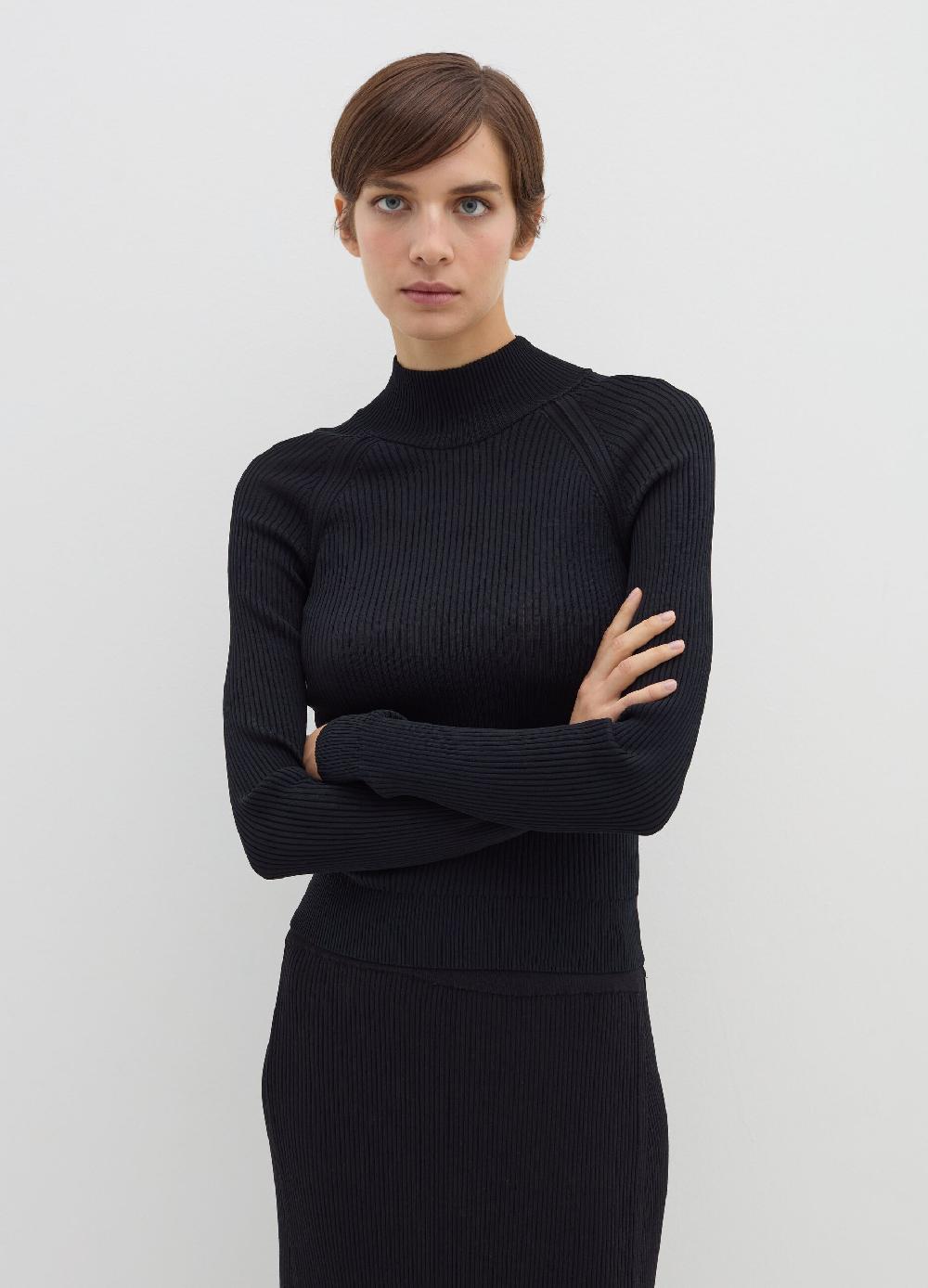 Stefanel Maglia a coste piatte mock neck Acquista Ora