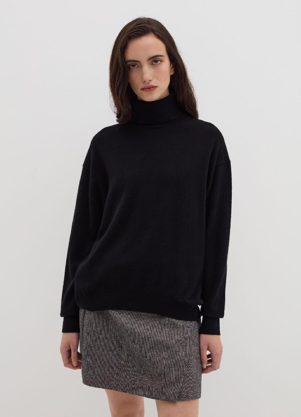 Stefanel Pullover in lana cardata a collo alto Consegna Veloce