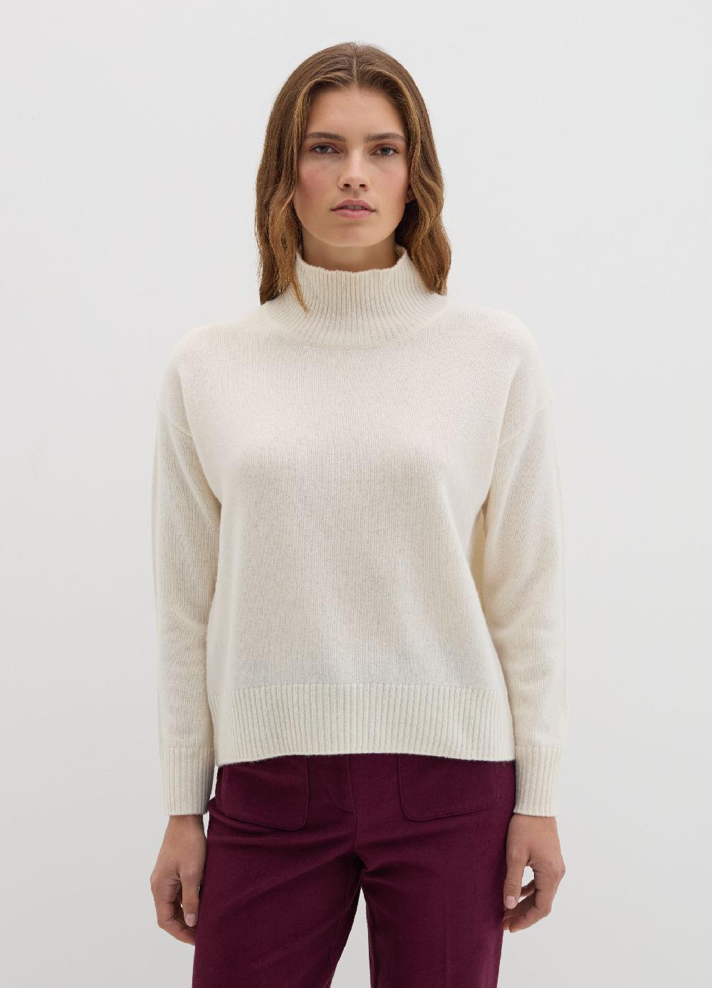 Stefanel Pullover mock neck in lana cardata Promozione Limitata