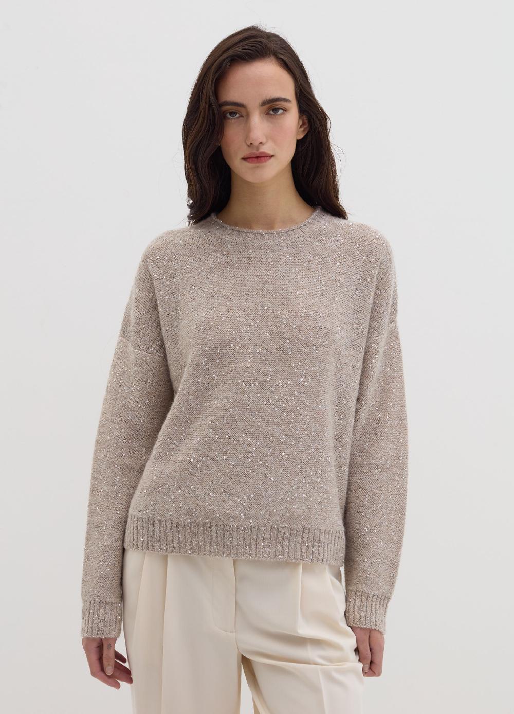 Stefanel Pullover con micro paillettes Fino Al -60%