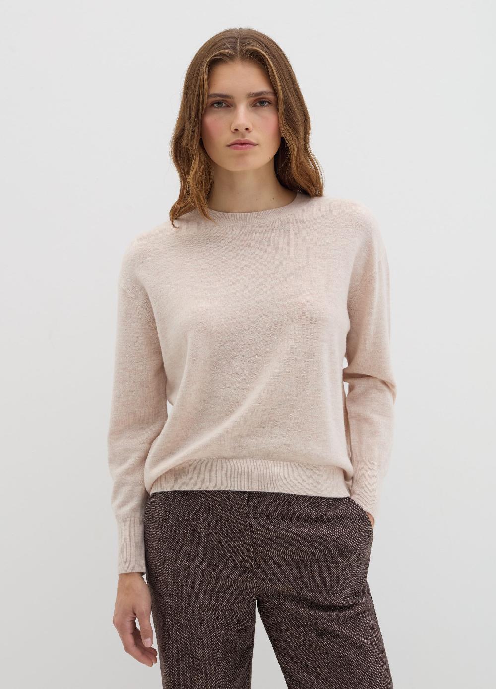 Stefanel Pullover girocollo in lana cardata Presa