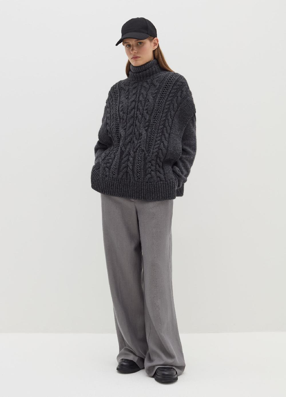 Stefanel Gilet chiuso a trecce con collo alto Offerta